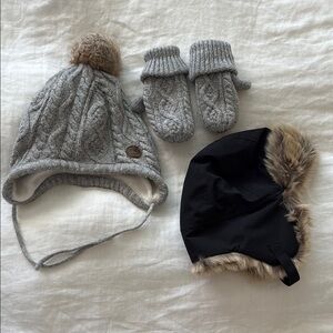 H&M Beanie and mittens set and other cozy hat